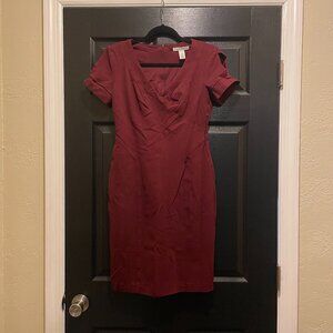 WHBM maroon dress